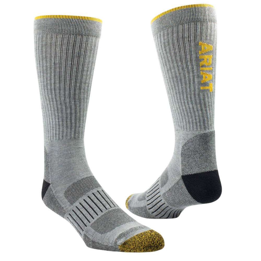 Ariat High Performance Tek Work Socken 2er Paar - grey, Größe M