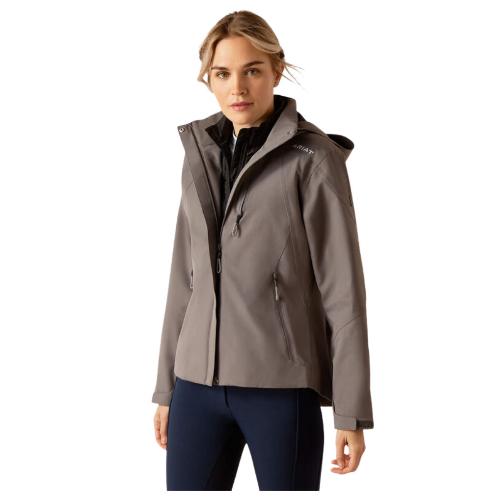 Ariat Coastal wasserfeste Outdoorjacke Damen - plum grey, Größe M