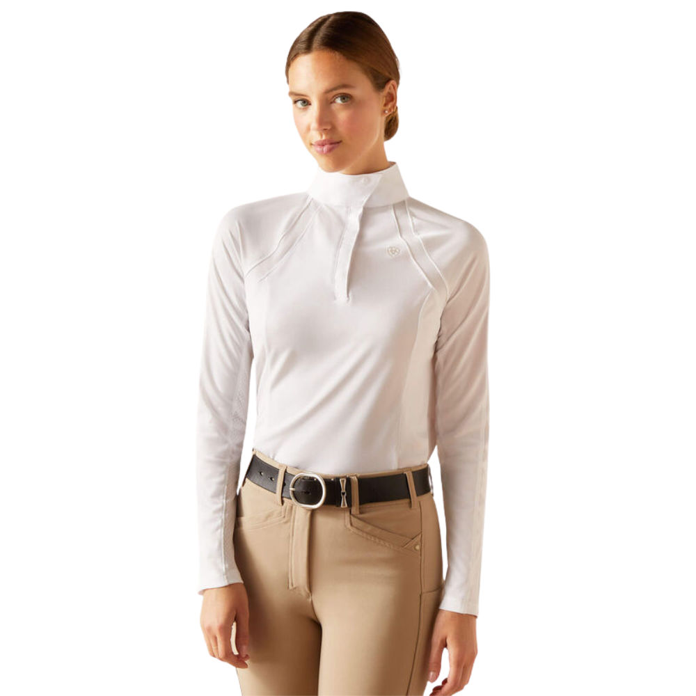 Ariat Sunstopper 3.0 Show Shirt Damen - white, Größe M
