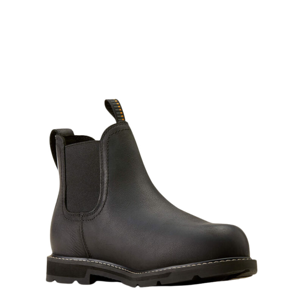 Ariat Groundbreaker 6" wasserdichter Arbeitsschuh ohne Schnürsenkel Herren - black, Größe 42.5