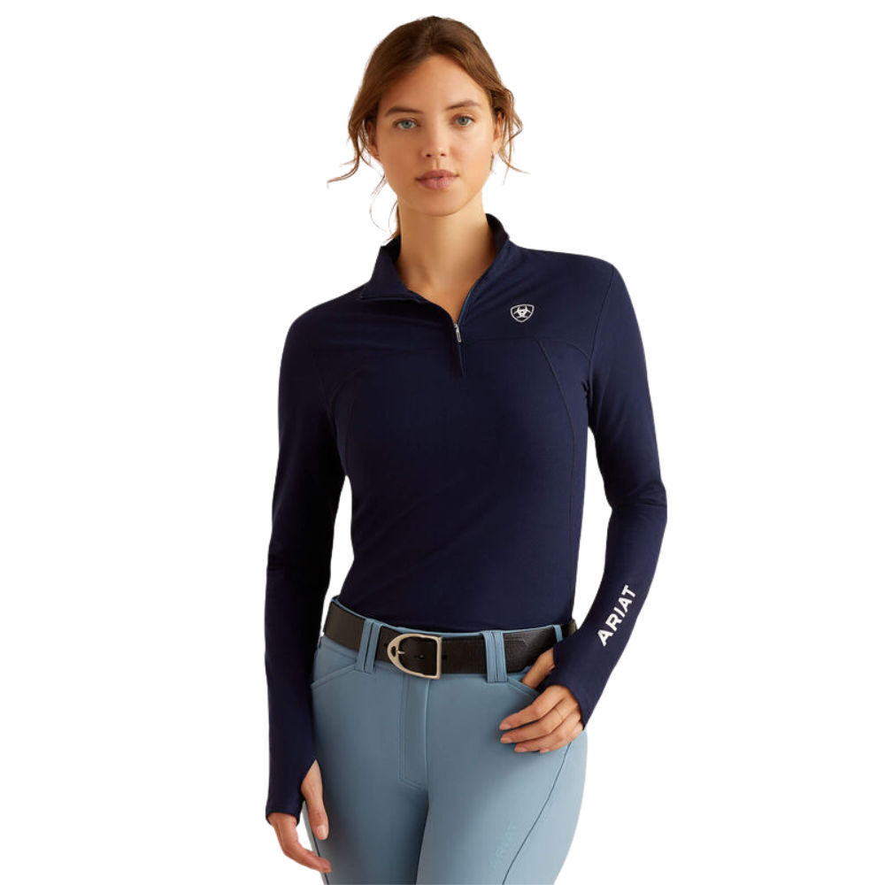 Ariat Lowell 3.0 1/4 Zip-Pullover Baselayer Damen - navy eclipse, Größe XL
