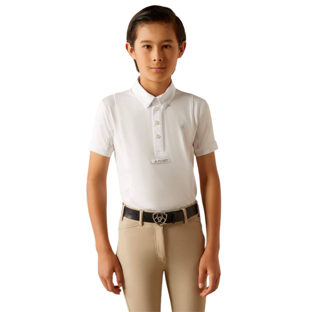 Ariat Tek Show Shirt Kinder - white, Größe M