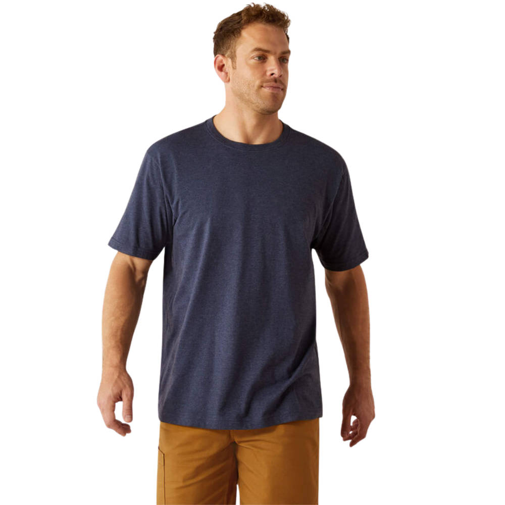 Ariat Rebar Cotton T-Shirt Herren - navy heather, Größe XS