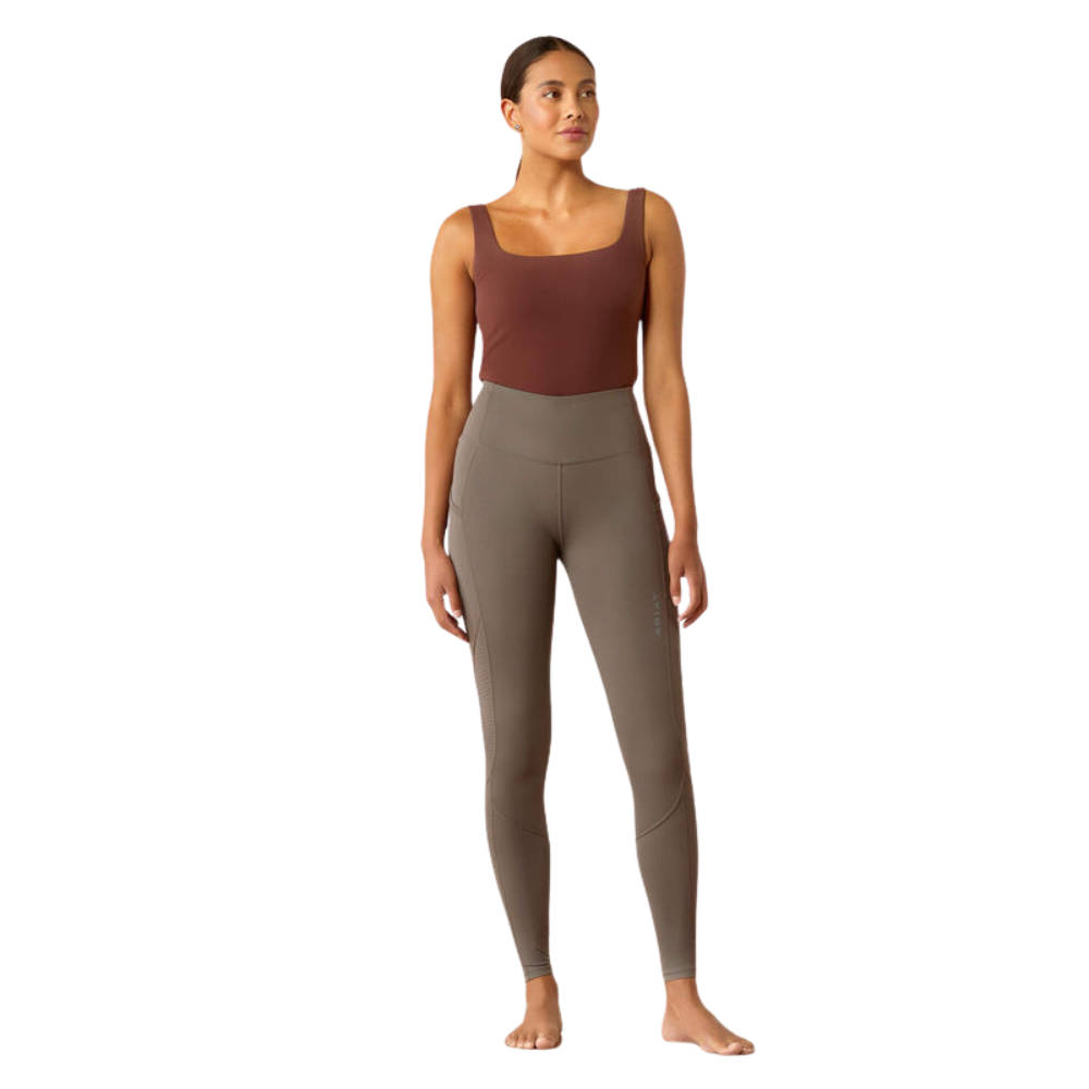 Ariat Breathe Eos Halbgrip Leggins Damen - plum grey, Größe XXS