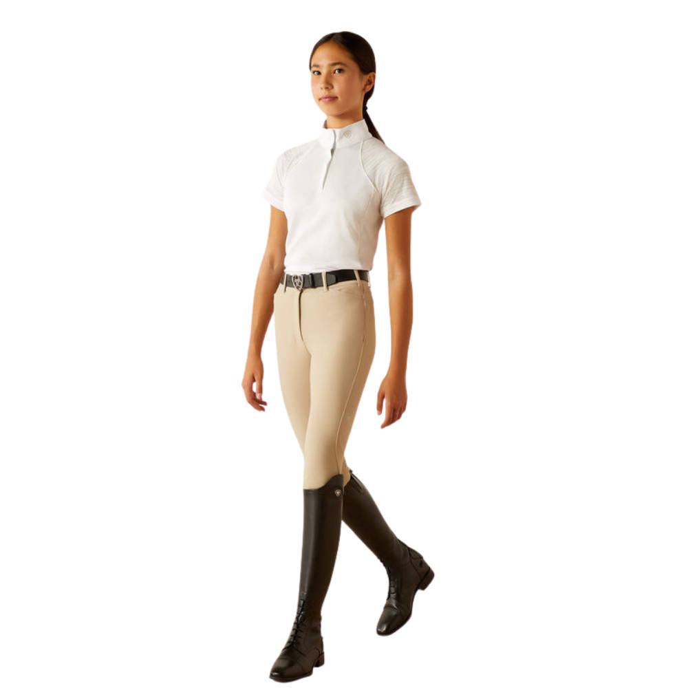 Ariat Aptos Vent 2.0 Show Shirt Kinder - white, Größe S