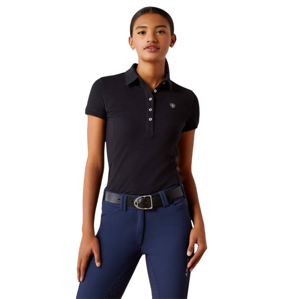 Ariat Prix 3.0 Polo Shirt Damen - black, Größe L