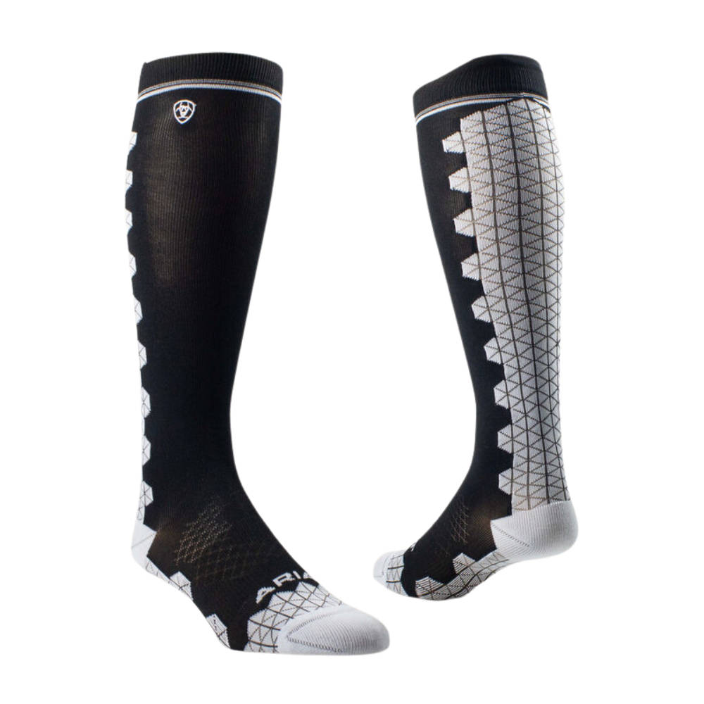 Ariat TEK Devon Performance Socken - black/sleet, Größe M