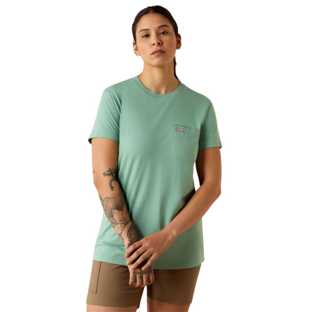 Ariat Rebar Workman Field Dog T-Shirt Damen - malachite green, Größe XL