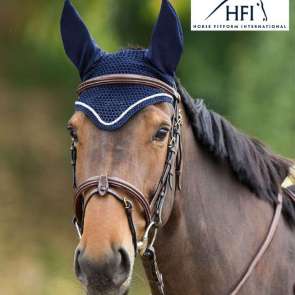 HFI anatomische Trense mit Ziernähten Elegant - schwarz, Größe Cob