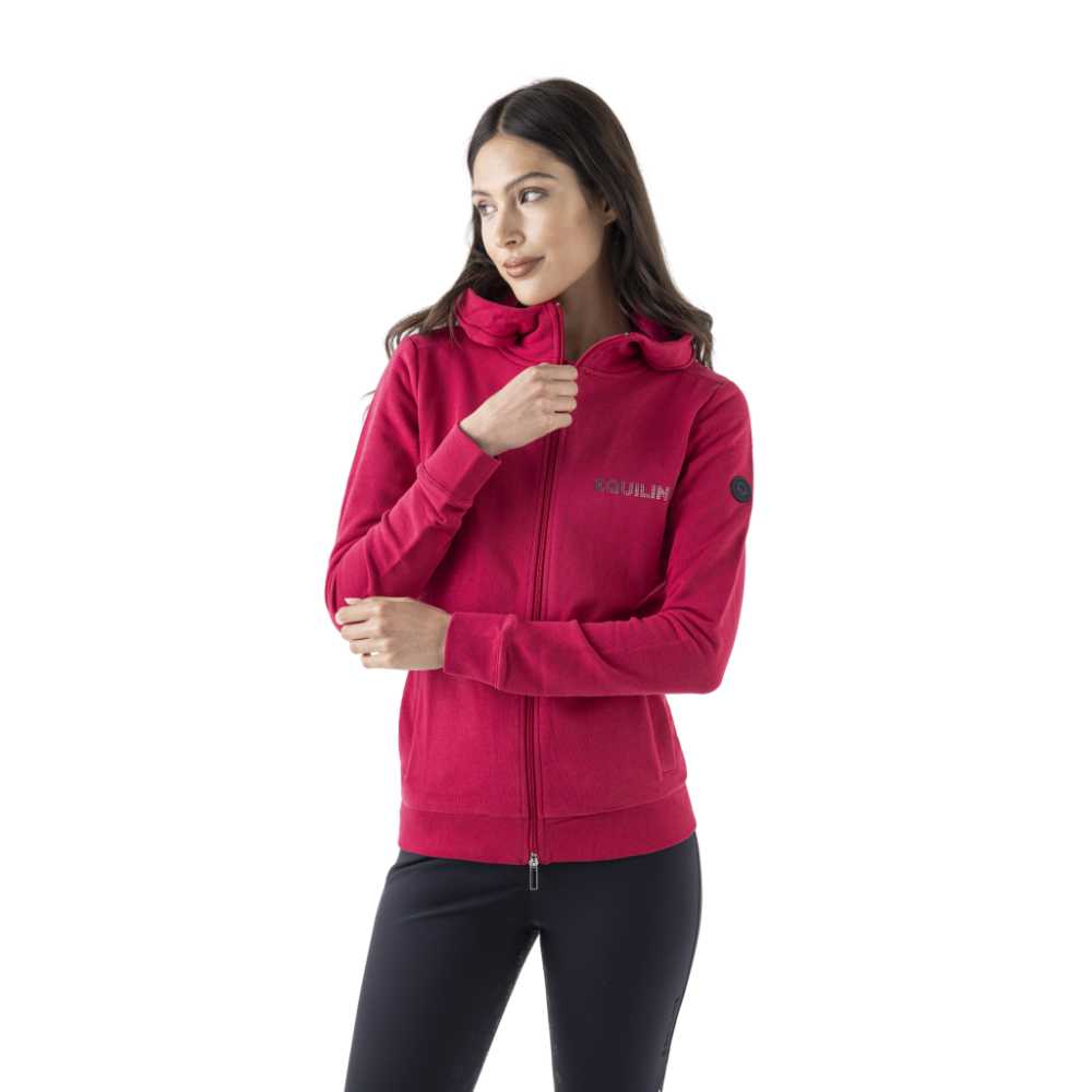 Equiline Damen Hoodie Debra Strass - rose red, Größe L