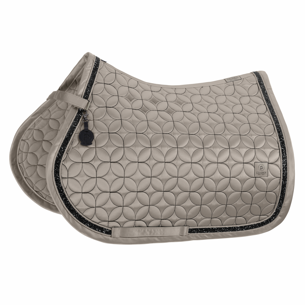 Eskadron Platinum 26 Schabracke mit aufwendiger Steppung - pale grey, Größe Pony Dressur