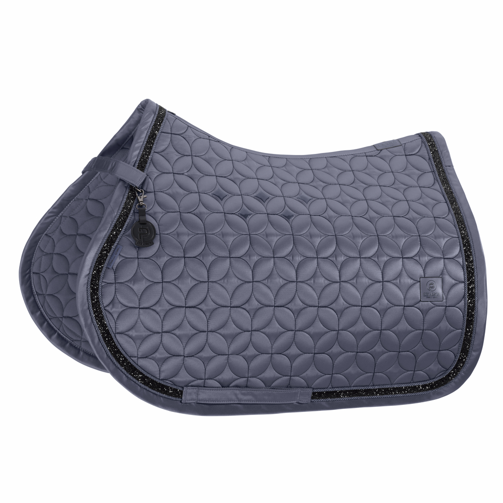Eskadron Platinum 26 Schabracke mit aufwendiger Steppung - slate blue, Größe Warmblut Vielseitigkeit