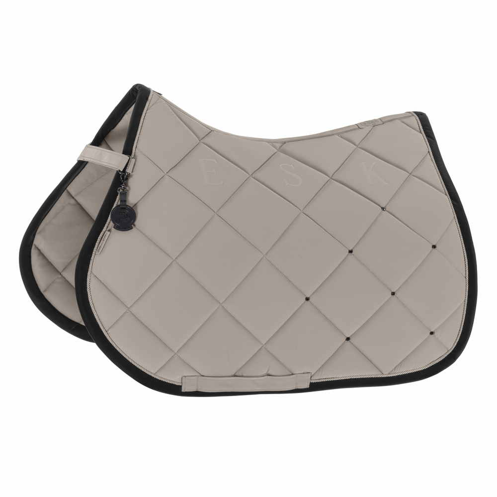 Eskadron Platinum 26 Schabracke mit mattierendem Silk-Obermaterial - pale grey, Größe Warmblut Vielseitigkeit