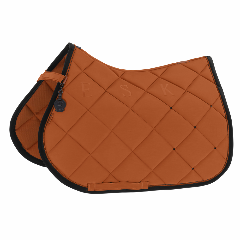 Eskadron Platinum 26 Schabracke mit mattierendem Silk-Obermaterial - amber, Größe Warmblut Dressur