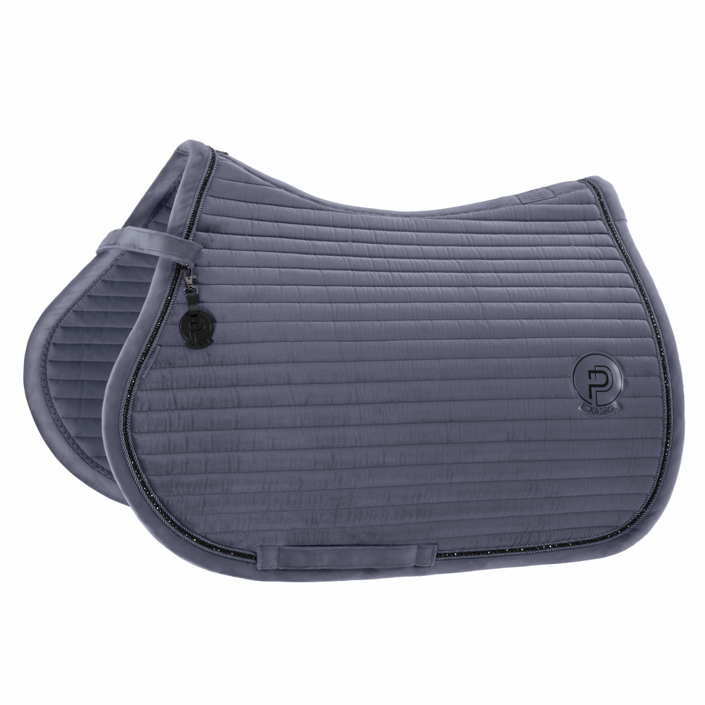 Eskadron Platinum 26 Schabracke Velvet - slate blue, Größe Pony Dressur