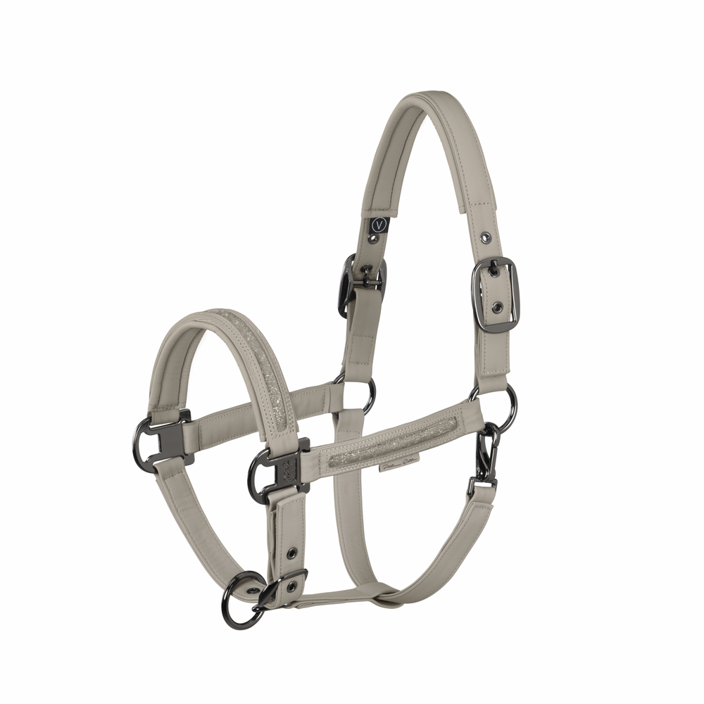Eskadron Platinum 26 Faux Leder Halfter - pale grey, Größe Pony 1