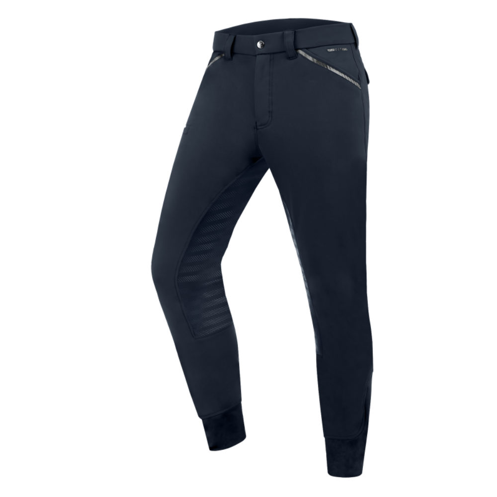 ELT Reithose Marc Silikon Vollgrip Herren - tiefblau, Größe 56
