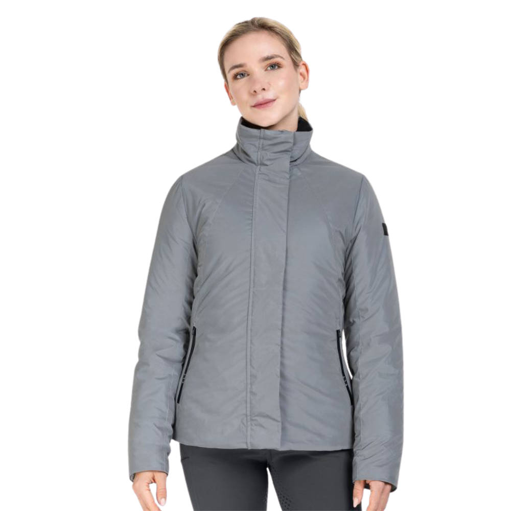 ELT Reflektierende Reitjacke Damen - silbergrau, Größe M