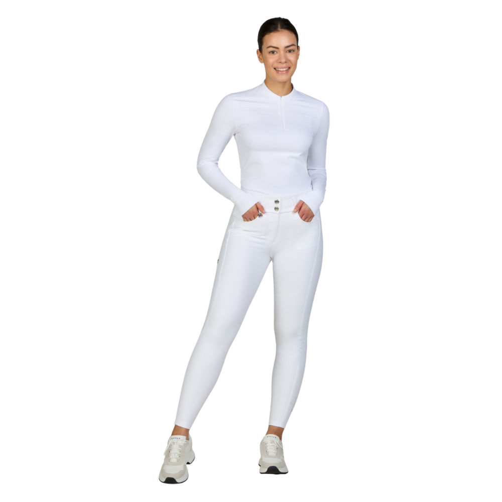 Pikeur Amia SD Vollgrip Turniereithose Damen - white, Größe 80