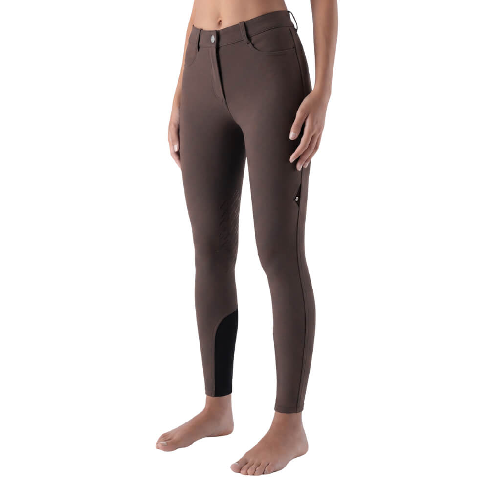 Equiline EQCORNEK Kniegrip Reithose Damen - cocoa powder, Größe 42