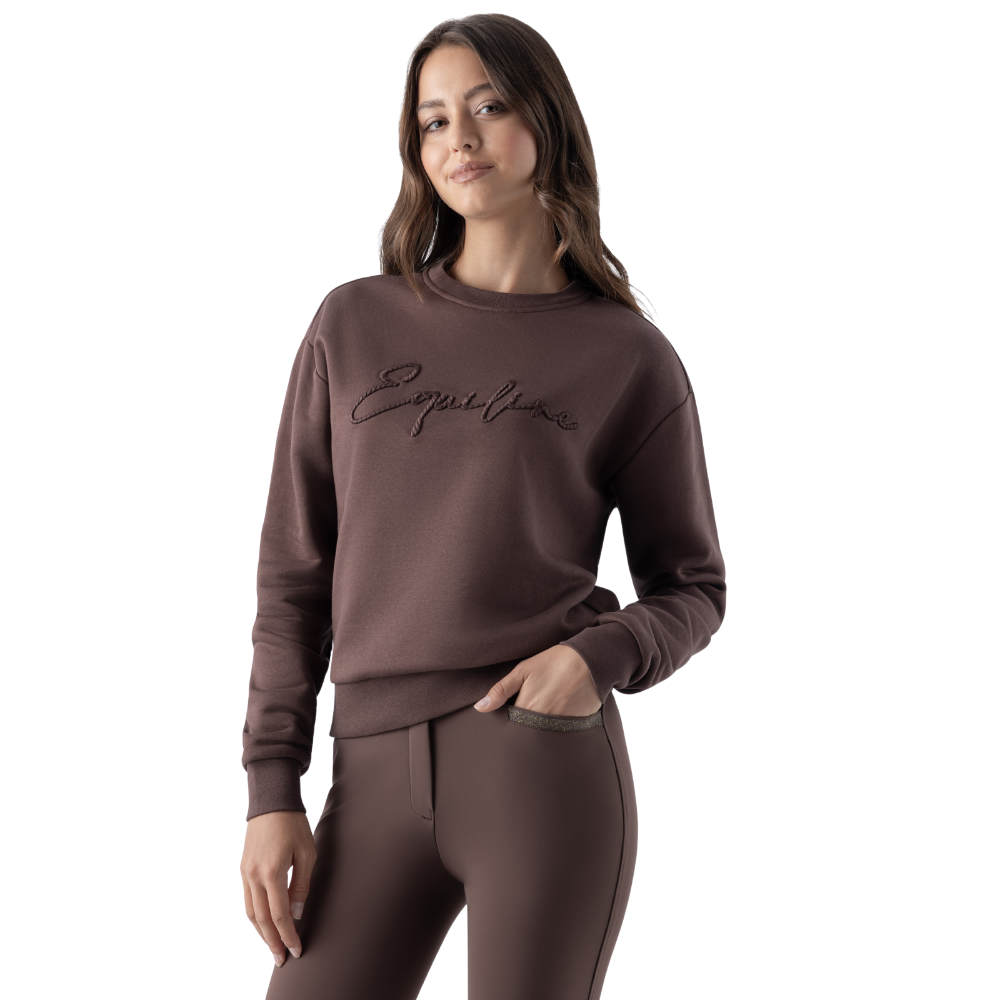 Equiline EQZZIE Rundhals Sweatshirt Damen - cocoa powder, Größe L