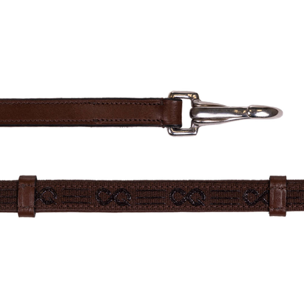 Presteq Zügel FayRein gebisslos mit Clip + Stops(12.5cm) - braun, Größe Warmblut