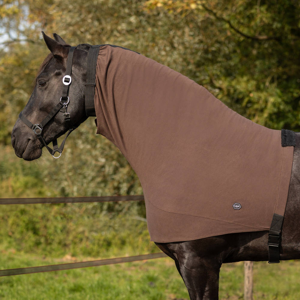 QHP Halsteil Ekzem Big Neck - braun, Größe XL