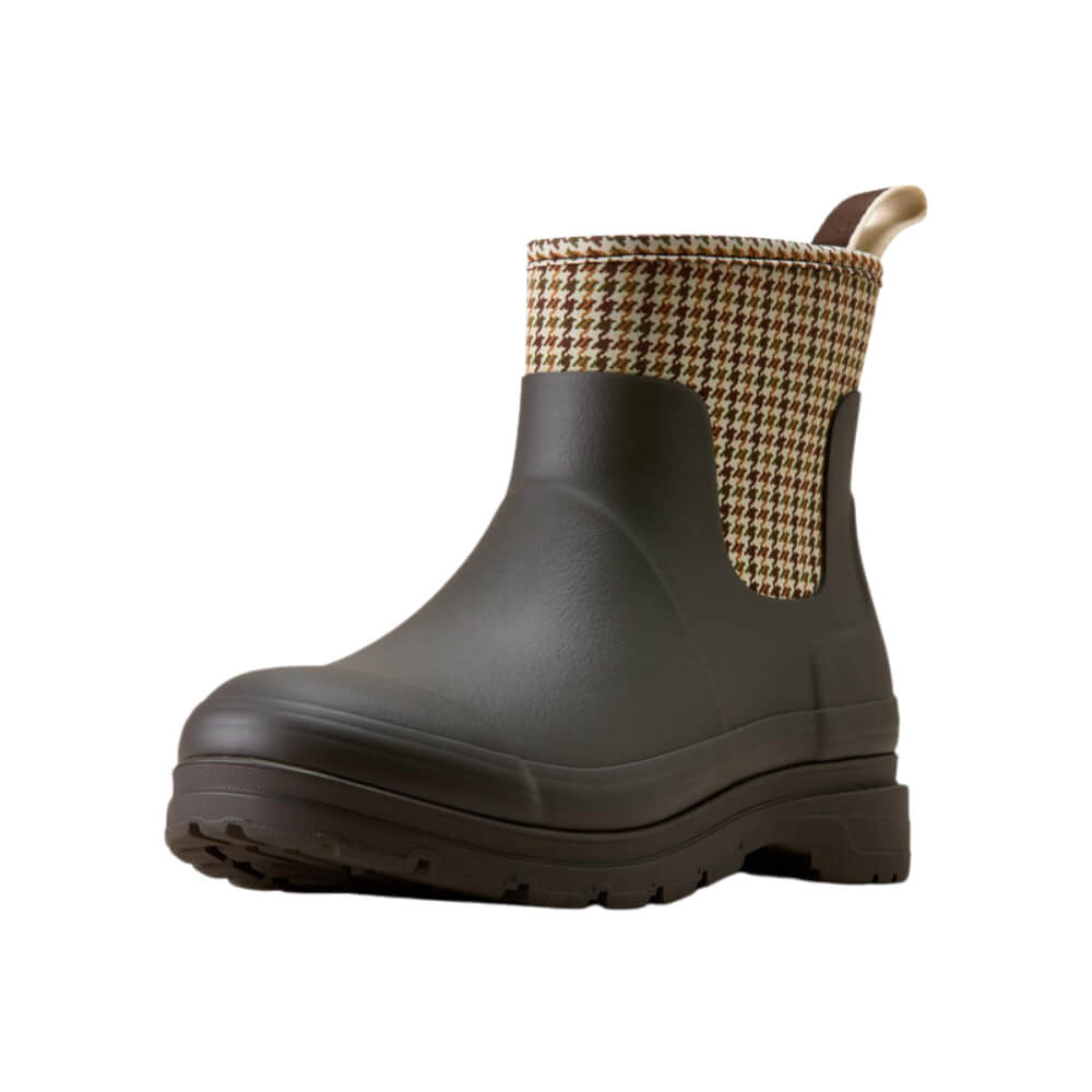 Ariat WMS Kelmarsh kurze Gummistiefel Damen - chocolate/tan twill, Größe 38