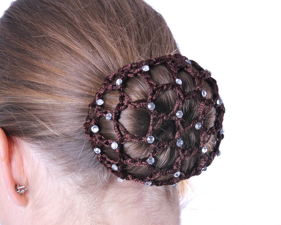 QHP Diamond Haarnetz - braun