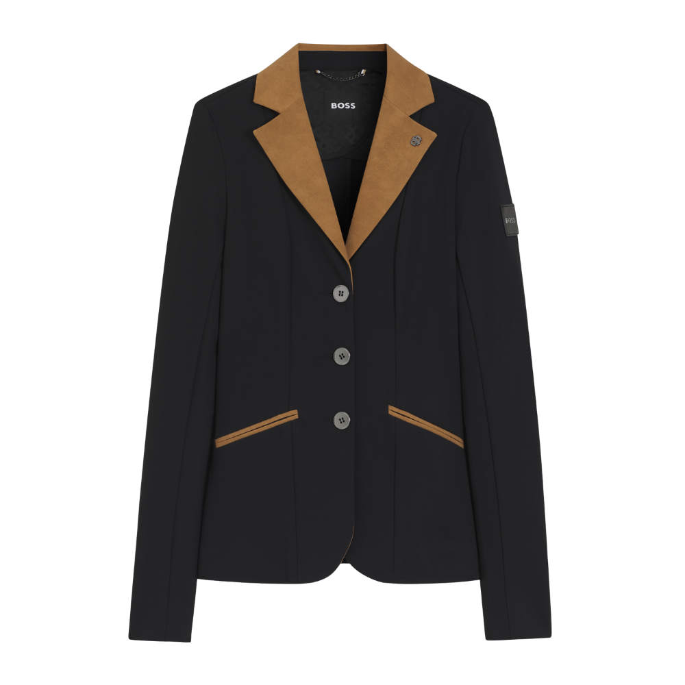 BOSS Equestrian HW 2026 Anna Turnierjacket Camel Damen - Farbe: black camel collar