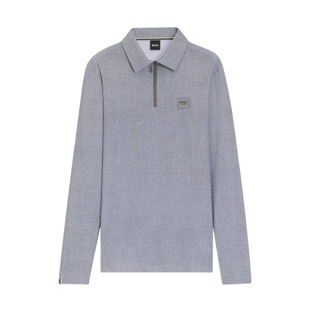BOSS Equestrian HW 2026 Eaton Trainingsshirt Herren - Farbe: silver grey melange