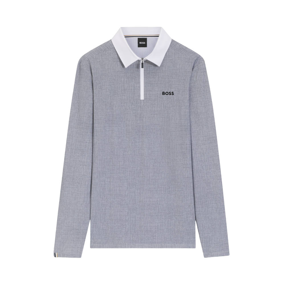 BOSS Equestrian HW 2026 Elton Turniershirt Herren - Farbe: silver grey melange