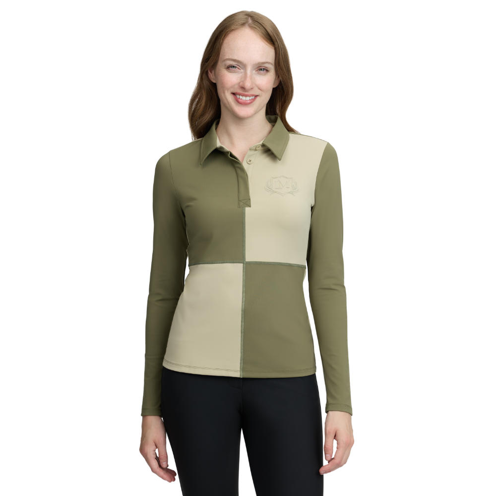 LeMieux HW 2026 Harlequin Rugby Funktionsshirt Damen - willow/pear, Größe 44
