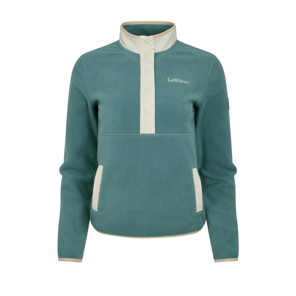 LeMieux HW 2026 Piper Fleeceshirt mit Druckknöpfen Damen - aloe, Größe 40