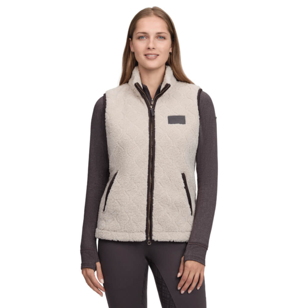 LeMieux HW 2026 Heritage Teddyfleeceweste Damen - stone, Größe 46