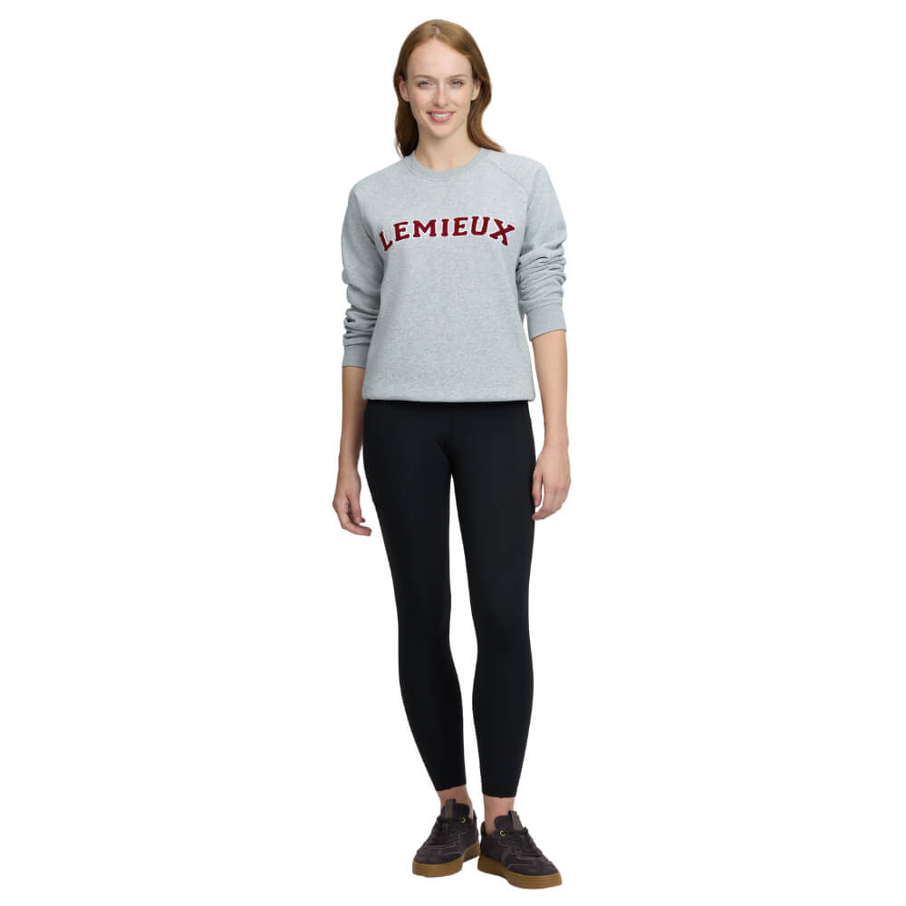 LeMieux HW 2026 Vida Varsity Sweatshirt mit Rundhalsausschnitt Damen - grey marl, Größe 38