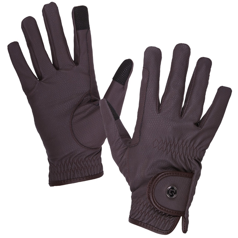 QHP Force Handschuhe - braun, Größe XS