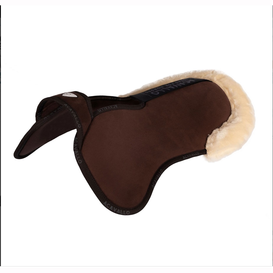 Acavallo Widerristfreies Konfigurations-Taschenpad Ecowool Back Riser - brown/natural