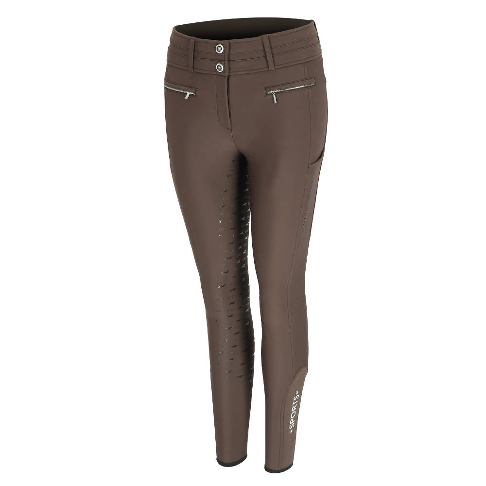 Schockemöhle HW 2026 Winter-Reithose SP Heather II Vollgrip Damen - mocca, Größe 34