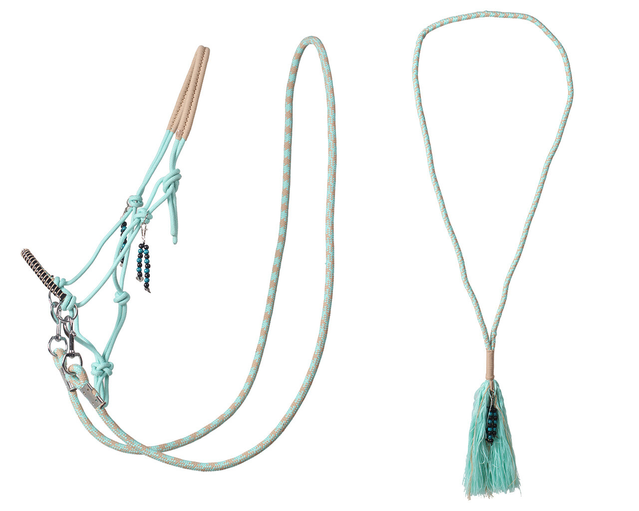 QHP Liberty Knotenhalfter Kombi - ice-green, Größe VB