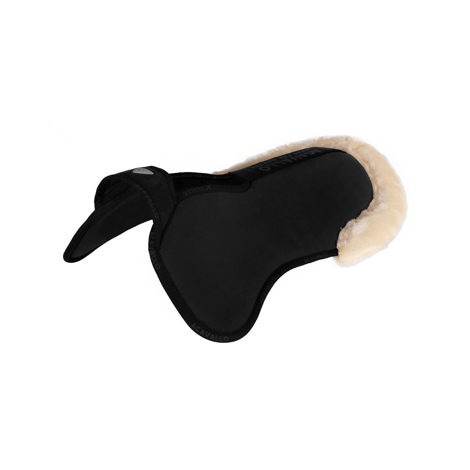 Acavallo Widerristfreies Konfigurations-Taschenpad Ecowool Double Riser - black/natural