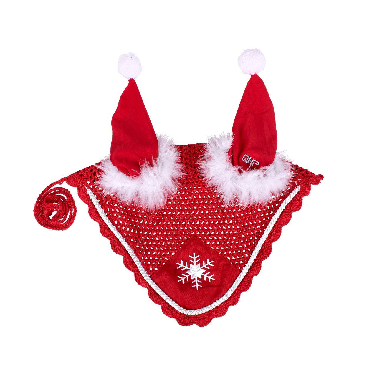 QHP Weihnachten Ohrhaube - rot, Größe WB