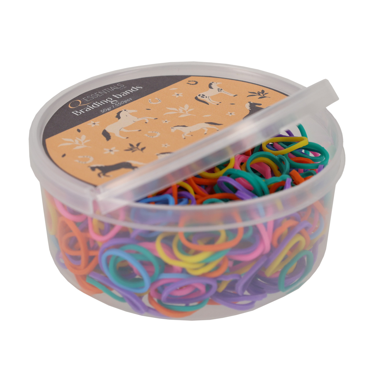 QHP Einflechtgummi Box - multi, Größe 50g