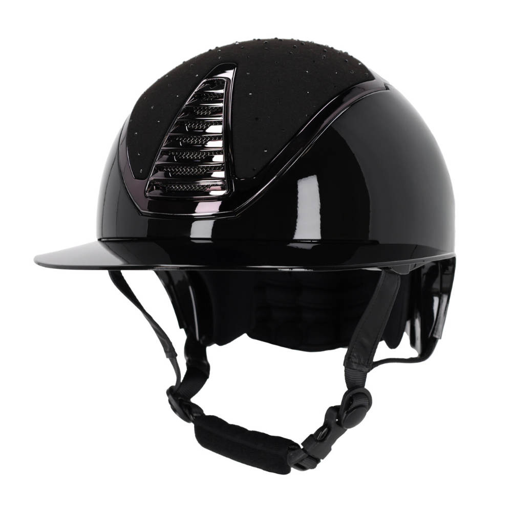 QHP Reithelm Memphis Polovisier - schwarz, Größe 57-59