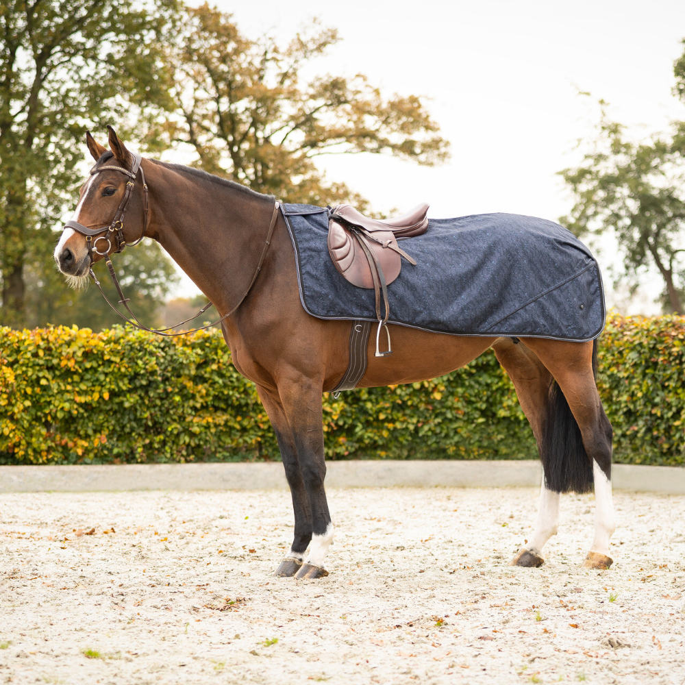 QHP Ausreitdecke 1200D Turnout Collection Fleece - cloud dancer, Größe S