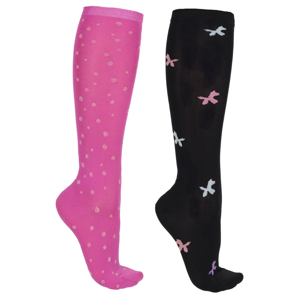 QHP Kniestrümpfe Geschenkbox Isalyn 2er Pack - unicorn dream, Größe 27-30