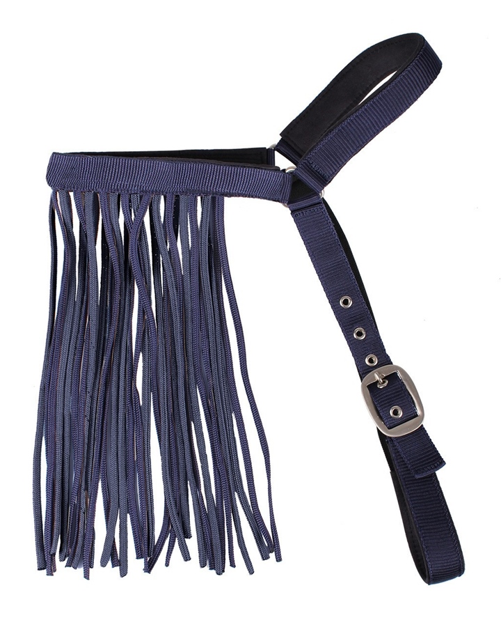 QHP Fliegenfransen extra - blau, Größe VB