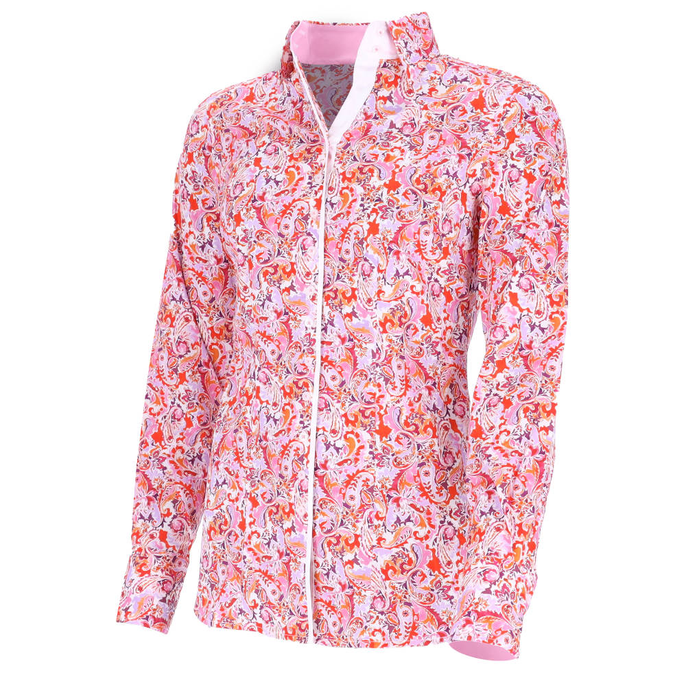 Fior Da Liso Bluse FDL Luna Paisley L Damen - all over paisley rosa, Größe 36
