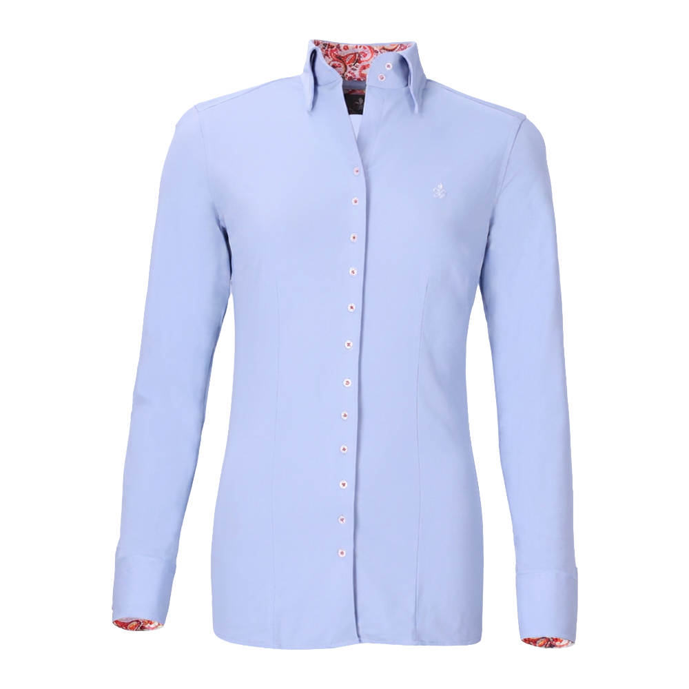 Fior Da Liso Bluse FDL Nova Paisley L. Damen - light blue, Größe M