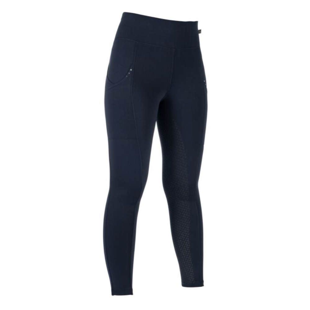 HKM Reitleggings Cosy II Style Silikon Vollgrip Winter Kinder - dunkelblau, Größe 146/152